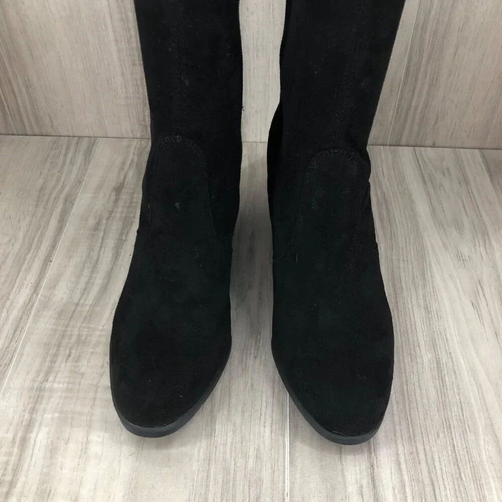 Unisa OTK Boots Womens 8.5 Black Pull On Over The Knee